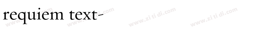 requiem text字体转换